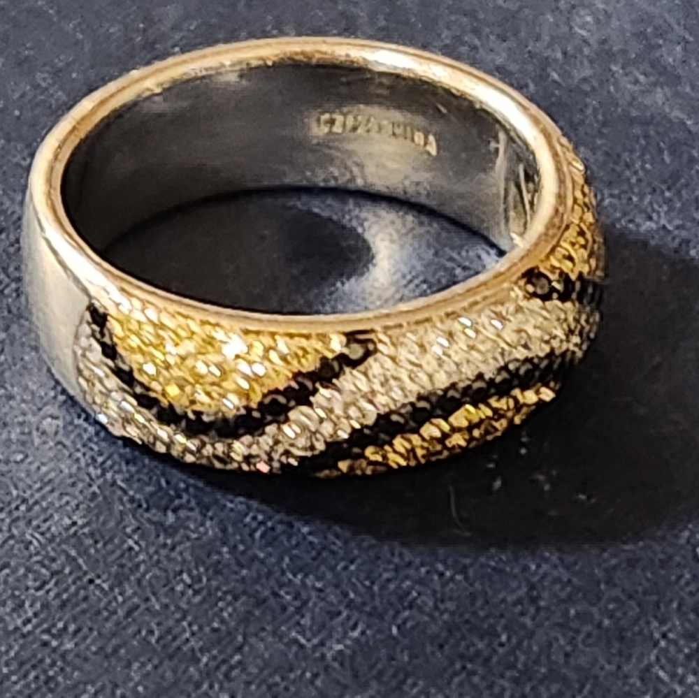 Hidalgo Sterling Silver Simulated Diamond Snake Ring Size 7 - Picture 4 of 8